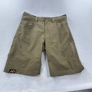 First Lite Shorts Mens Large Green 10" Corrugate Hiking Hunting Trail Outdoor